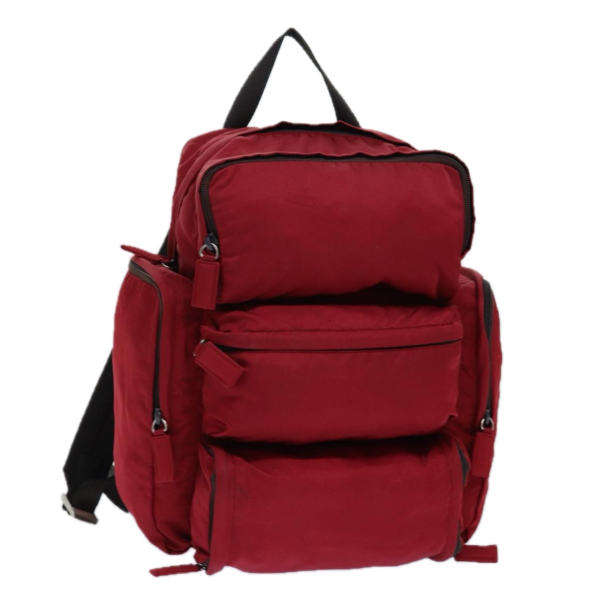 PRADA Backpack Nylon Red Auth