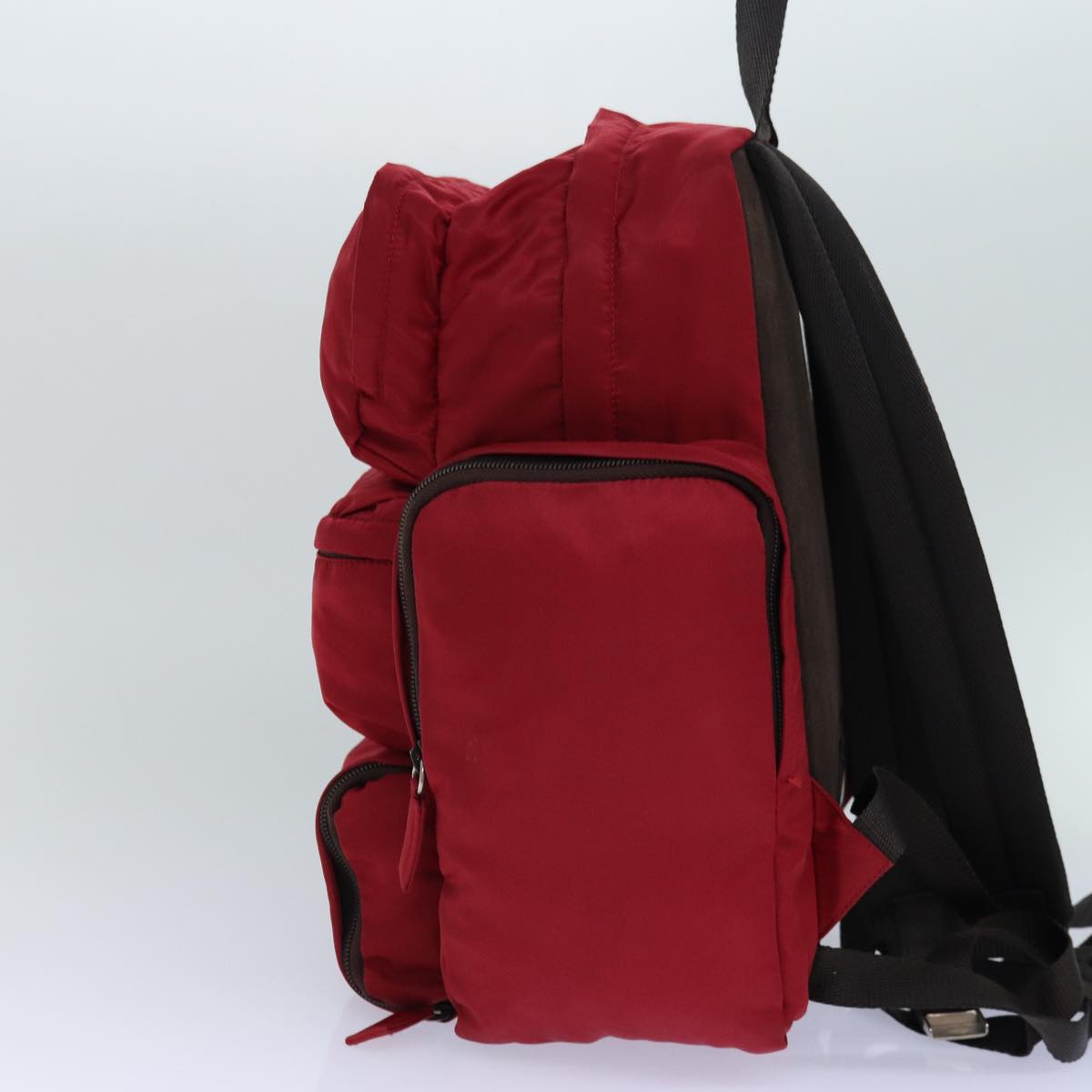 PRADA Backpack Nylon Red Auth
