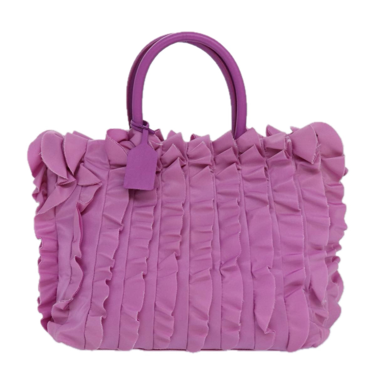 PRADA Hand Bag Nylon Pink Auth