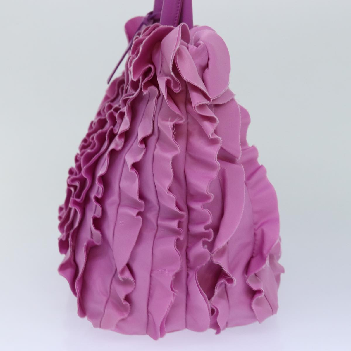 PRADA Hand Bag Nylon Pink Auth