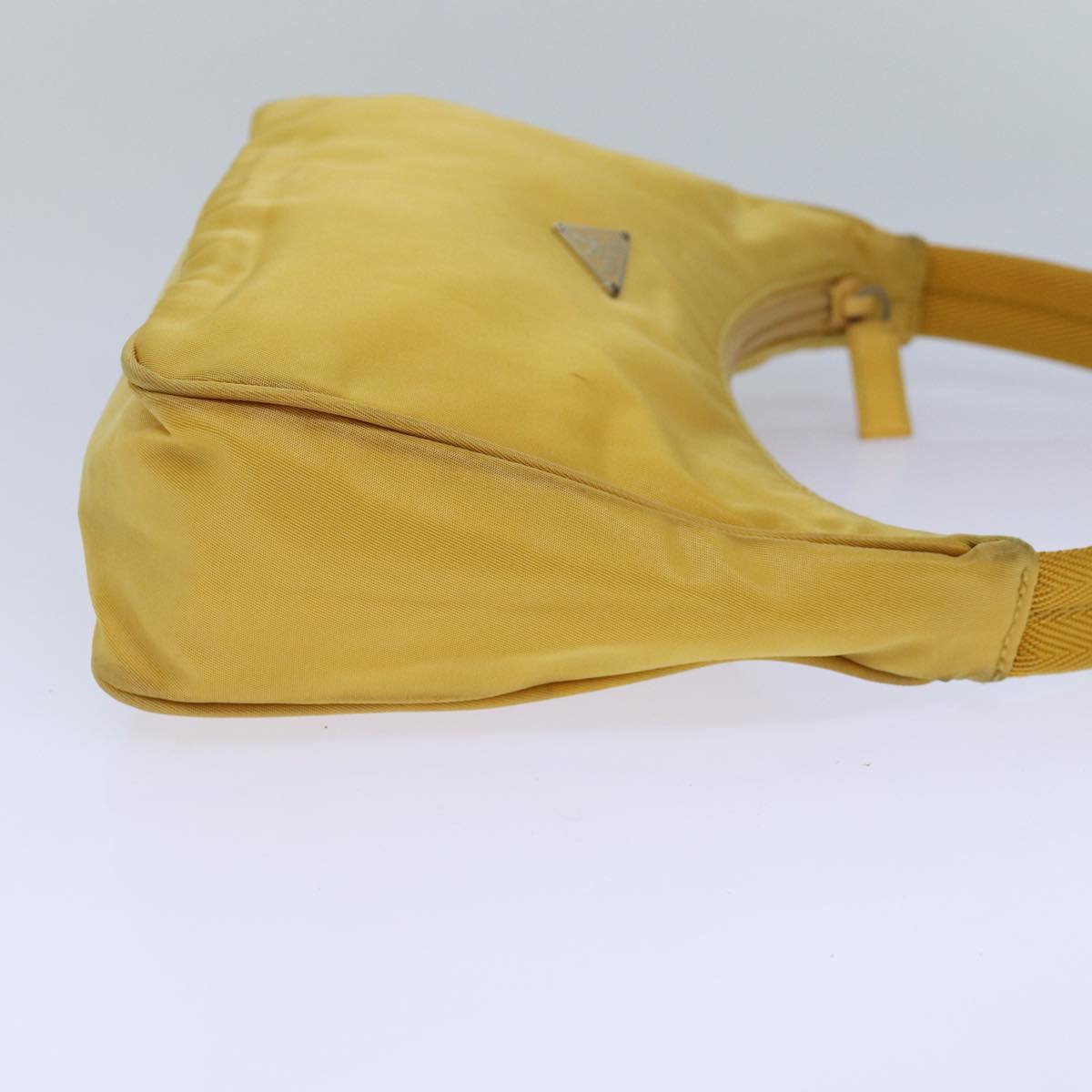 PRADA Hand Bag Nylon Yellow Auth