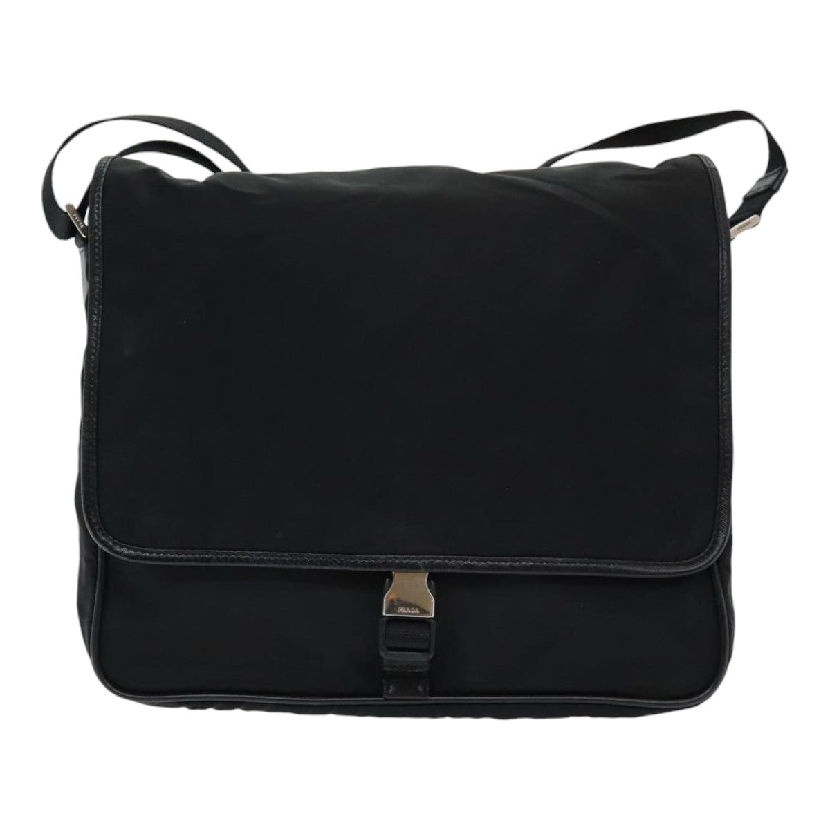PRADA Shoulder Bag Nylon Black Auth