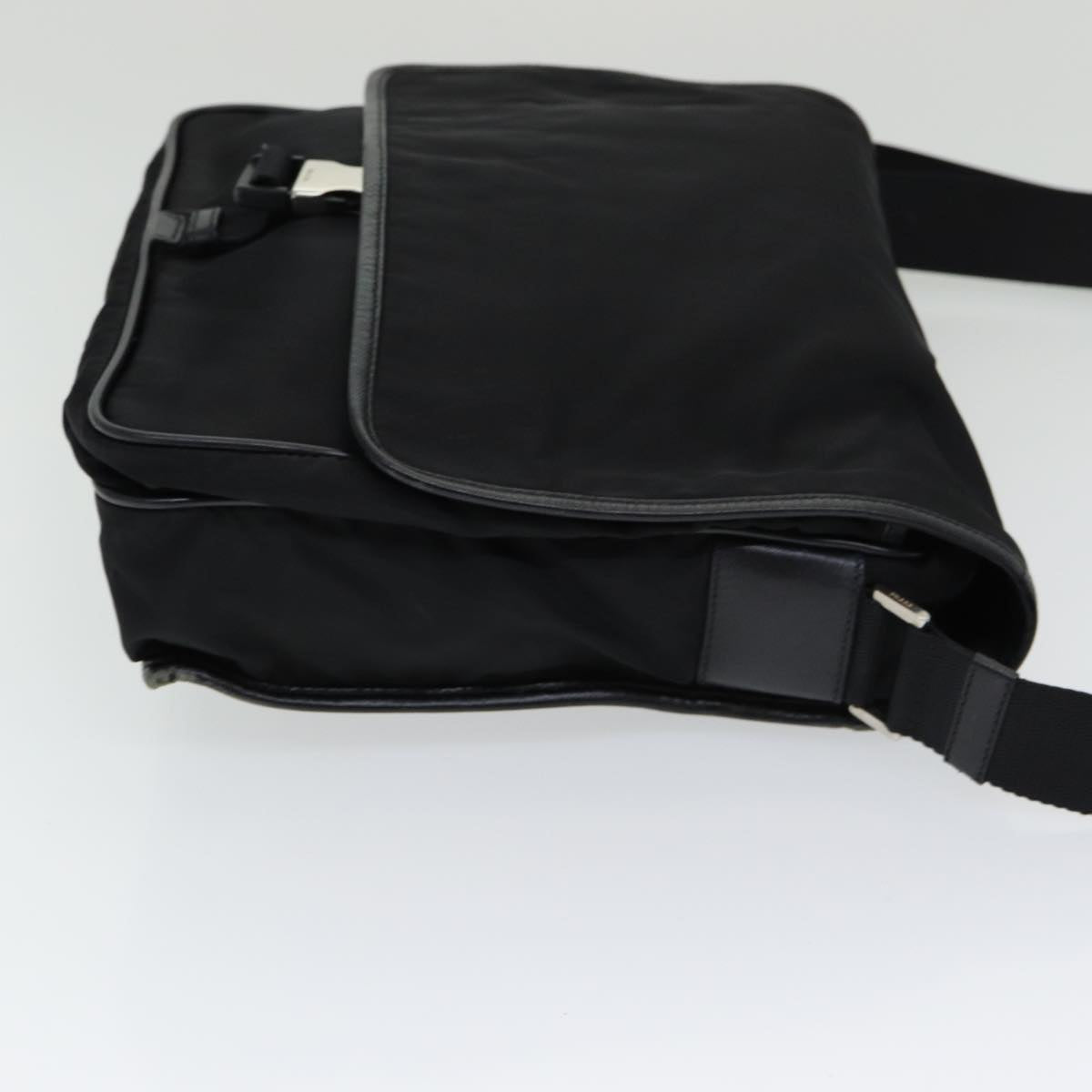 PRADA Shoulder Bag Nylon Black Auth