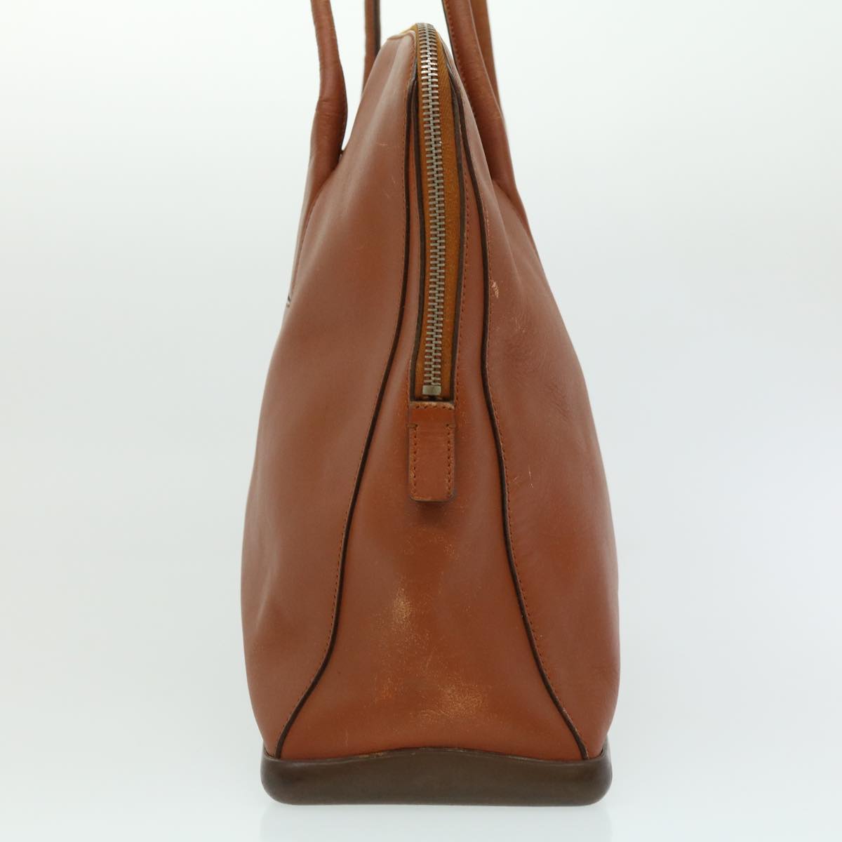 PRADA Tote Bag Leather Brown Auth