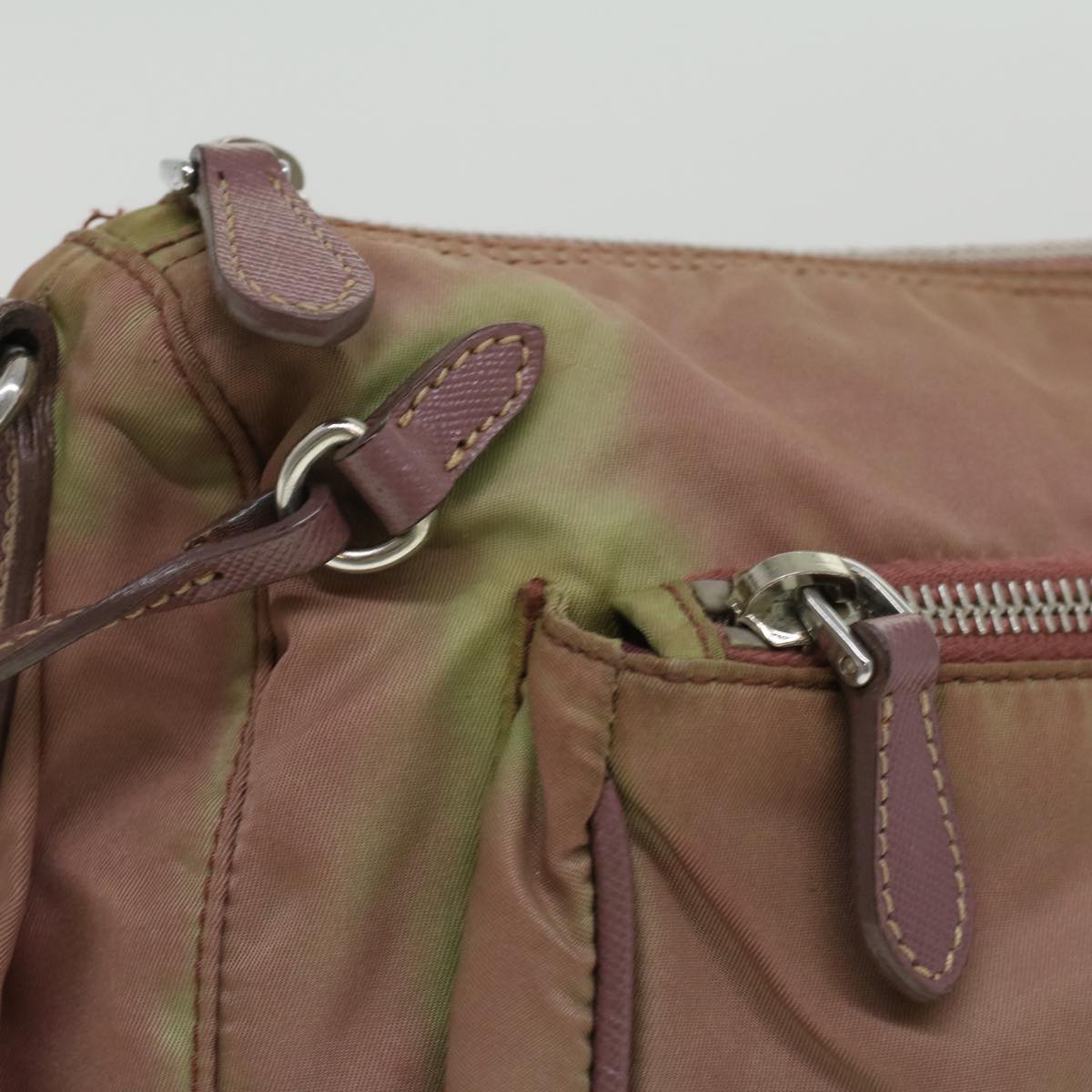 Prada Shoulder Bag Nylon Wine Red