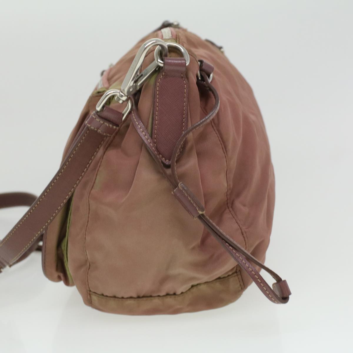 Prada Shoulder Bag Nylon Wine Red