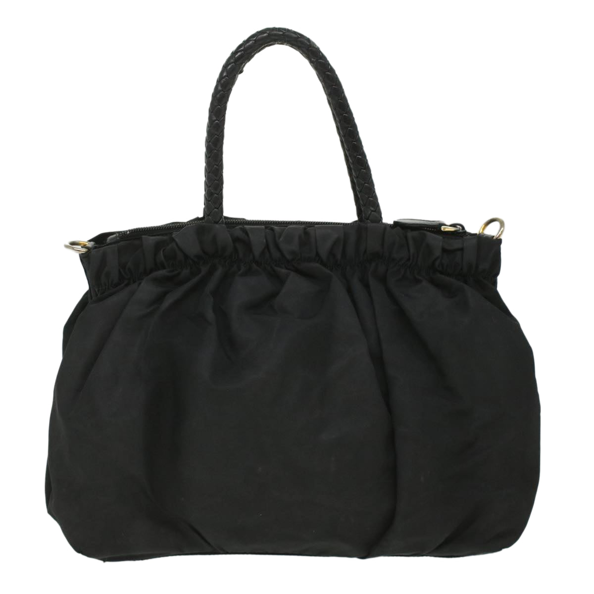 Prada Hand Bag Nylon Black
