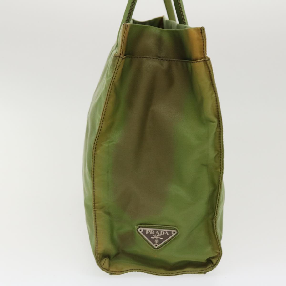 Prada Hand Bag Nylon Khaki