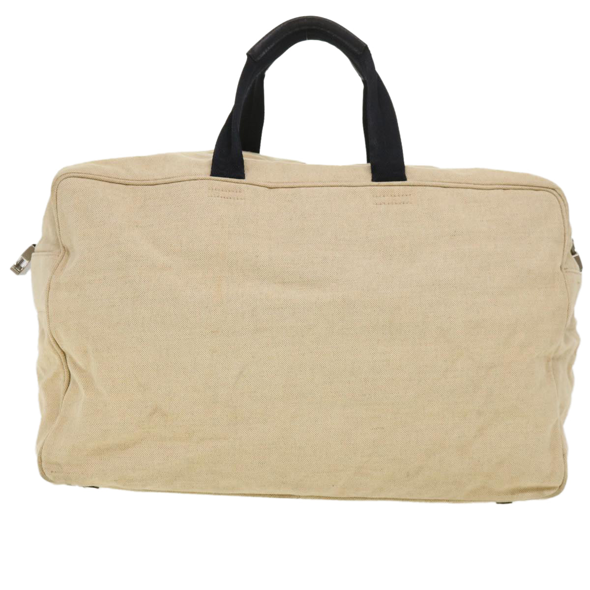 Prada Boston Bag Canvas 2way Beige
