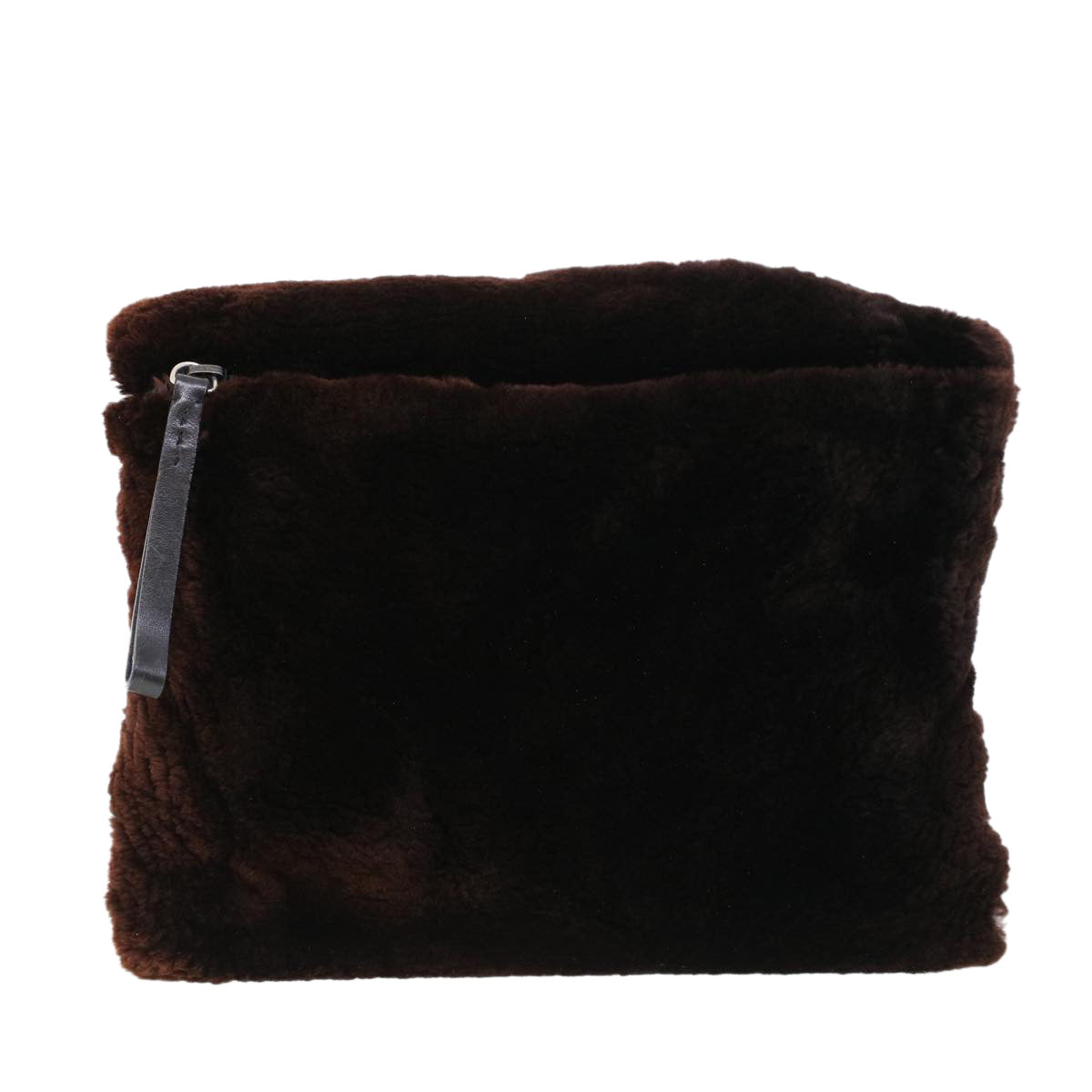 PRADA Sports Shoulder Bag Fur Brown Auth