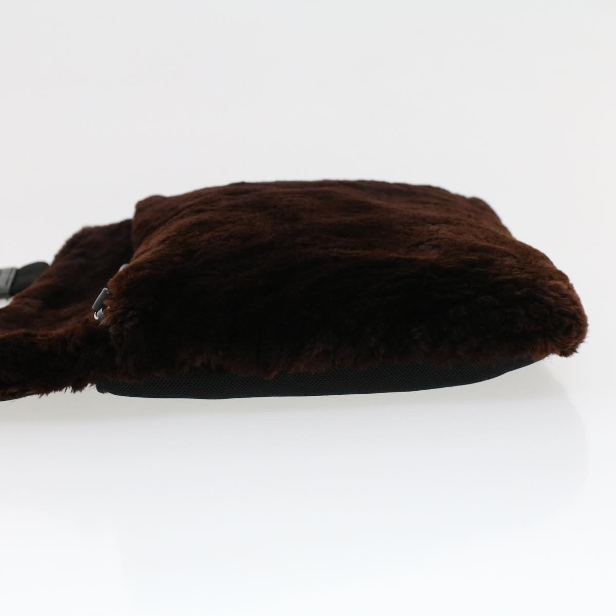 PRADA Sports Shoulder Bag Fur Brown Auth