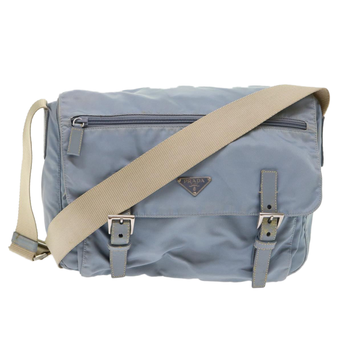 Prada Shoulder Bag Nylon Light Blue
