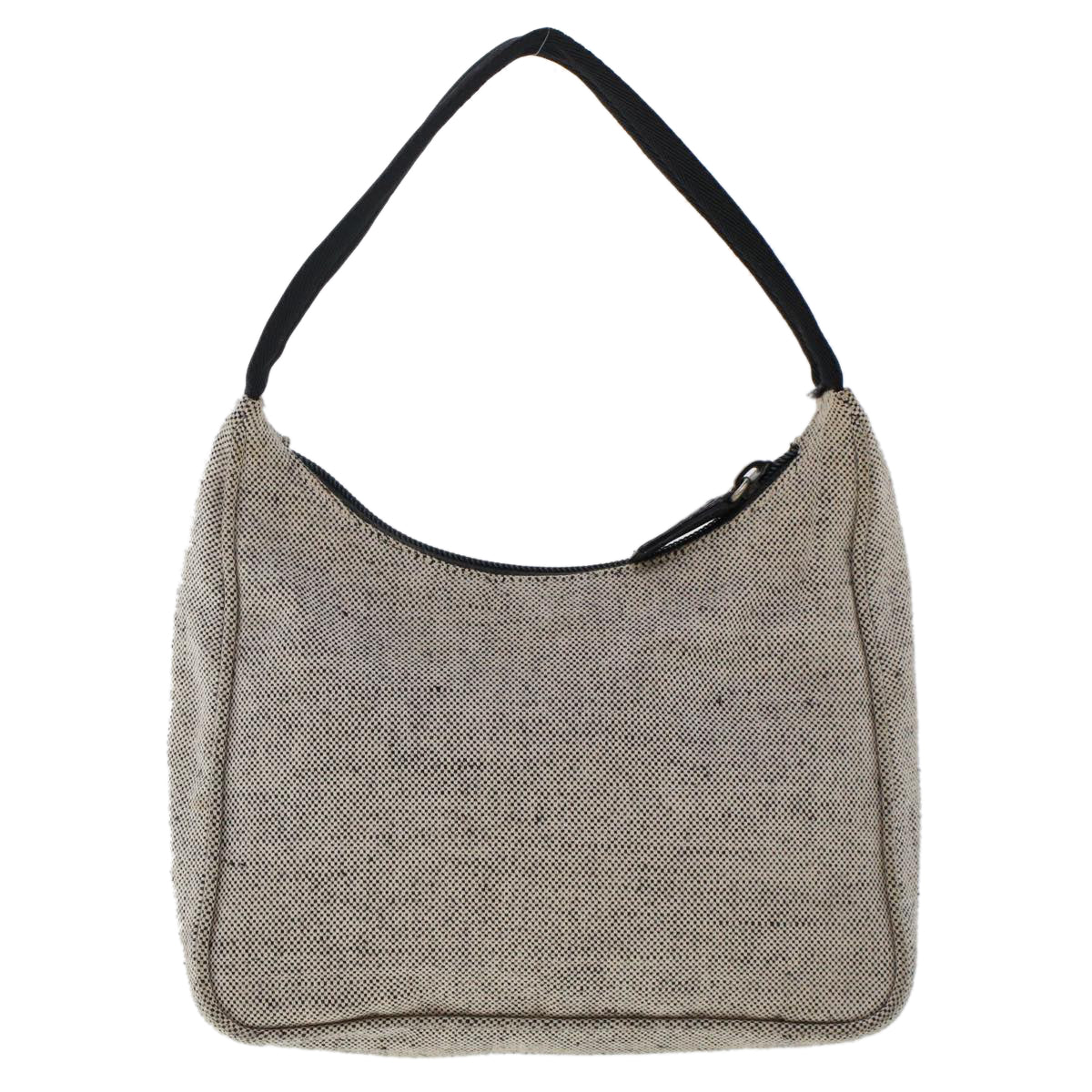 Prada Sports Hand Bag Canvas Beige Black