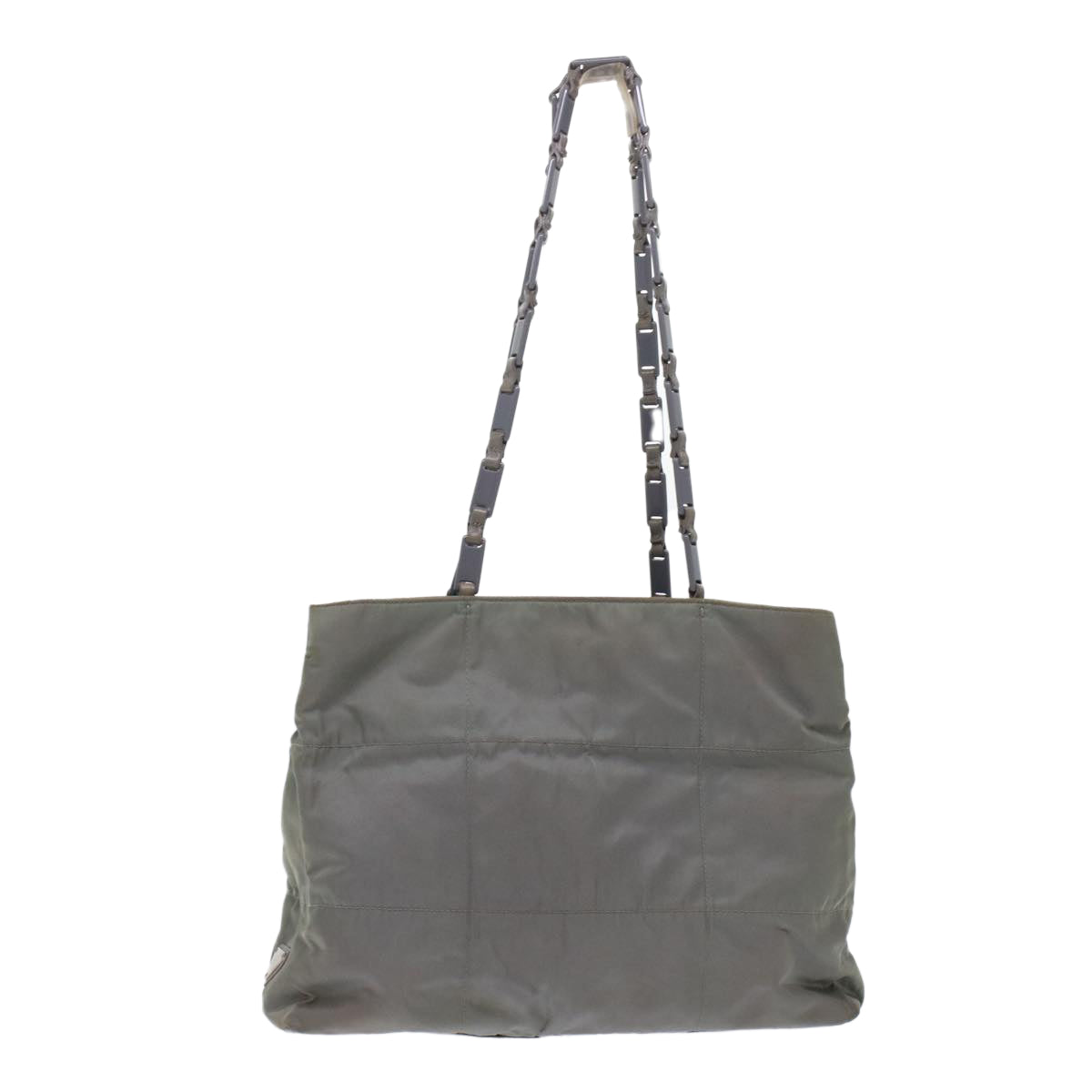 Prada Quilted Shoulder Bag Nylon Gray