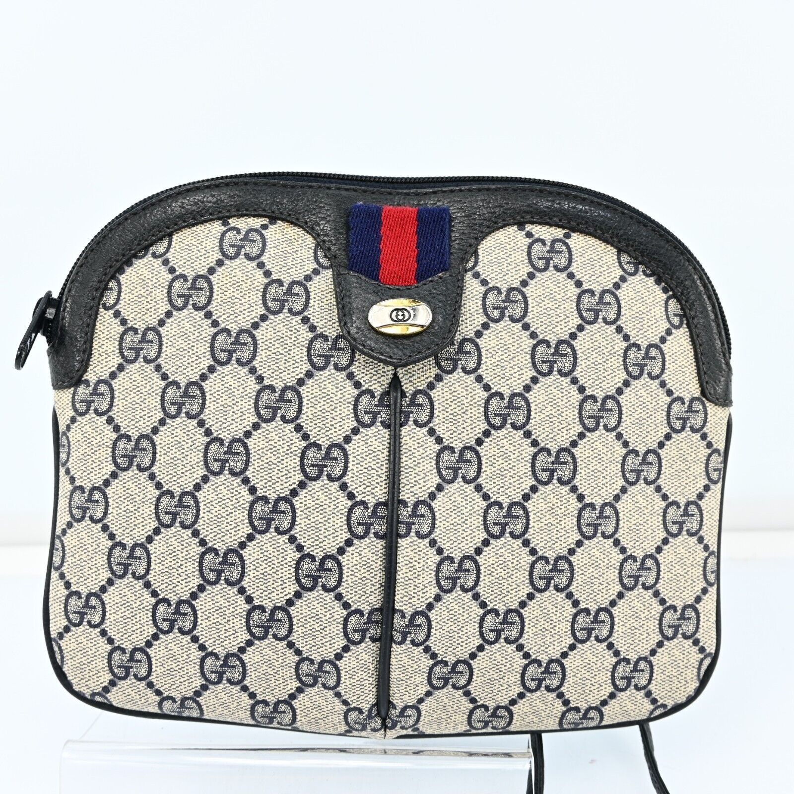Gucci Monogram Leather Shoulder Bag