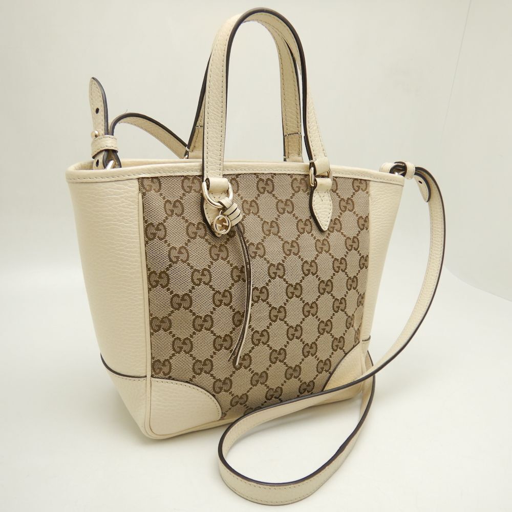 Gucci Leather Canvas Handbag
