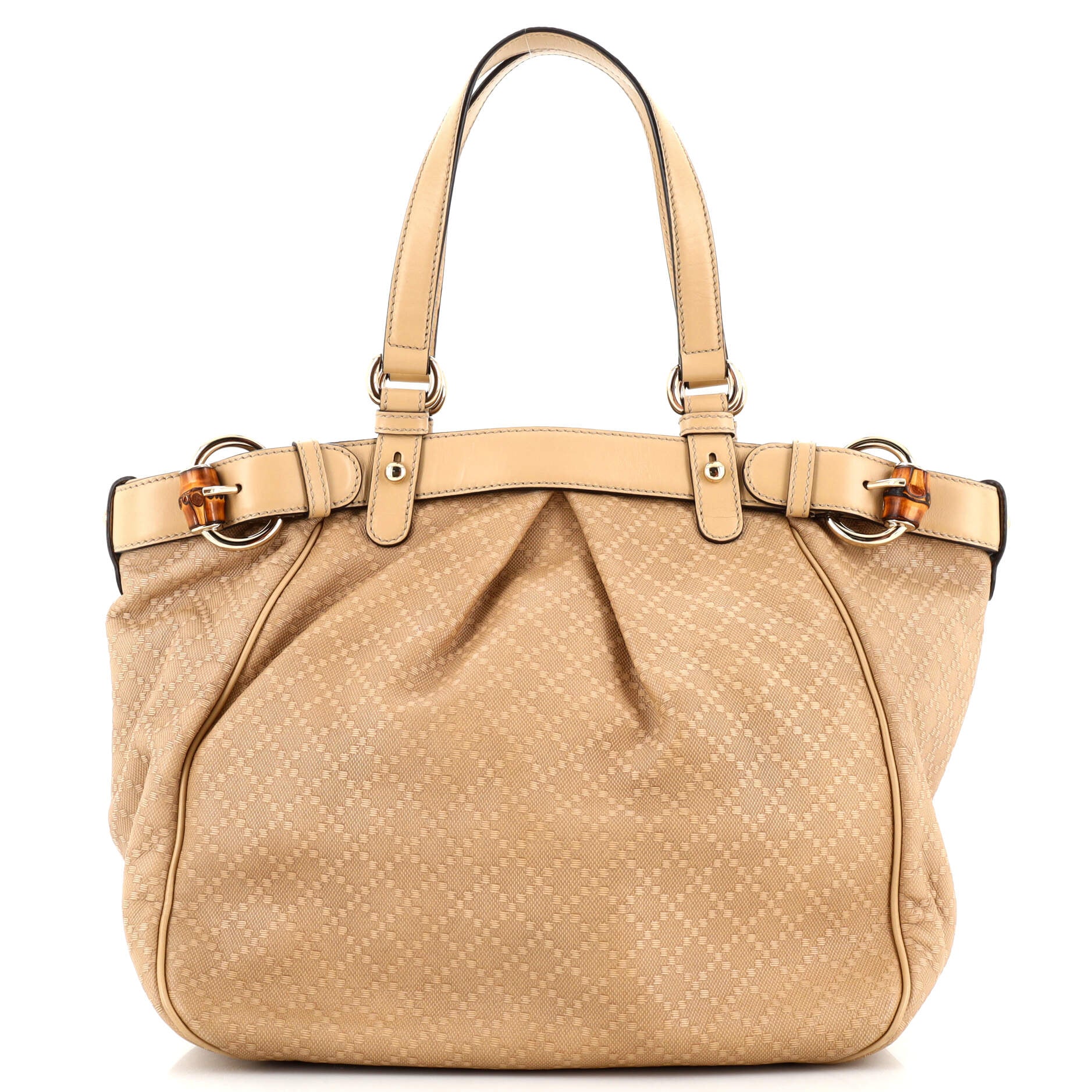 Gucci Leather Canvas Tote