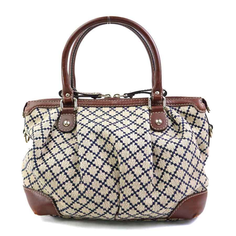 Gucci Leather Canvas Shoulder Bag