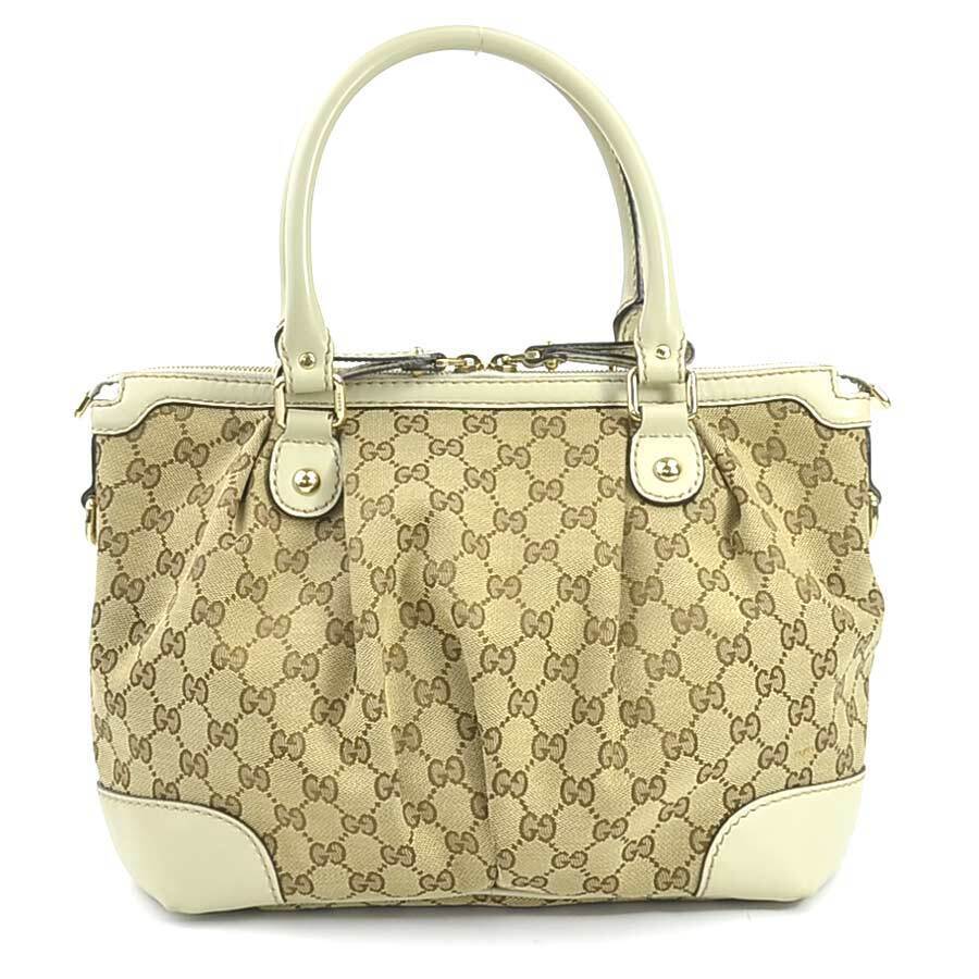 Gucci Monogram Leather Canvas Shoulder Bag