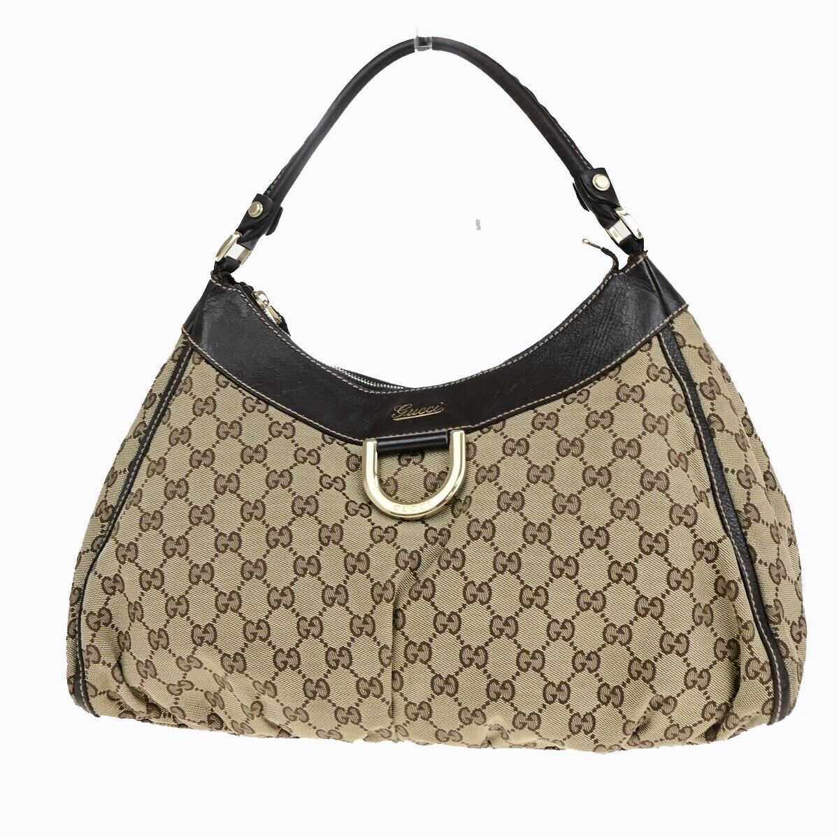Gucci Leather Canvas Shoulder Bag