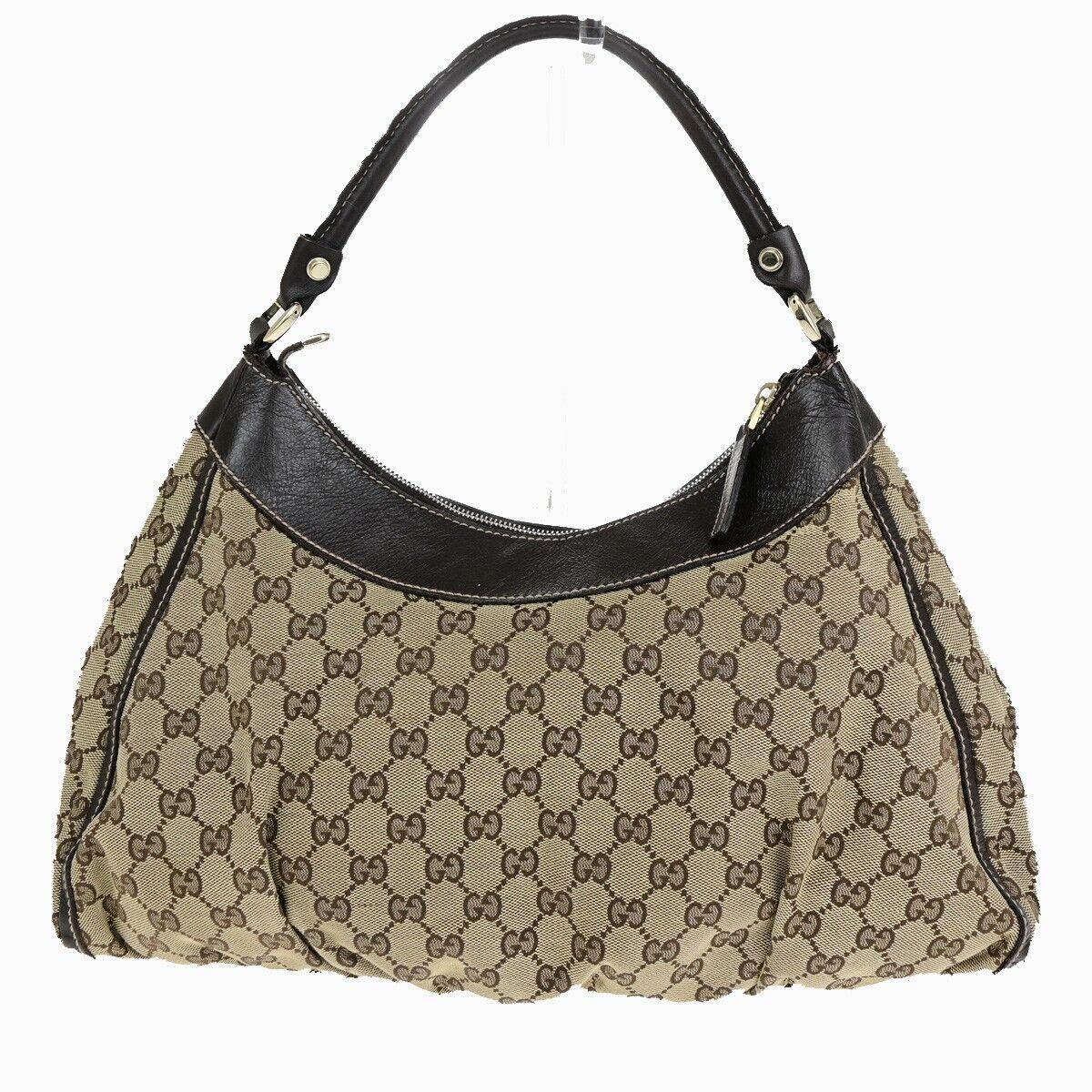 Gucci Leather Canvas Shoulder Bag