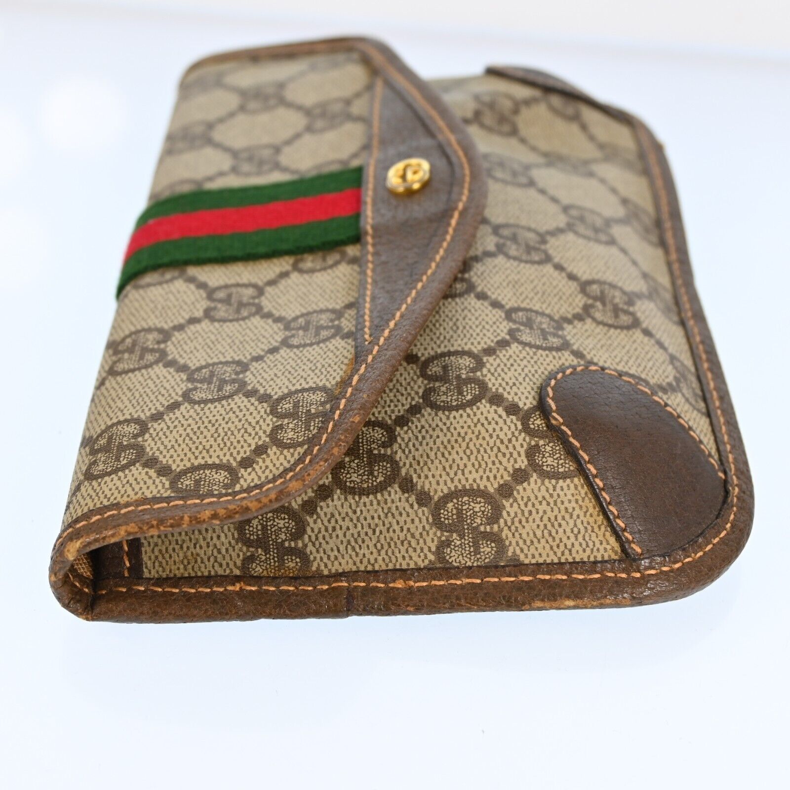 Gucci Leather Canvas Clutch