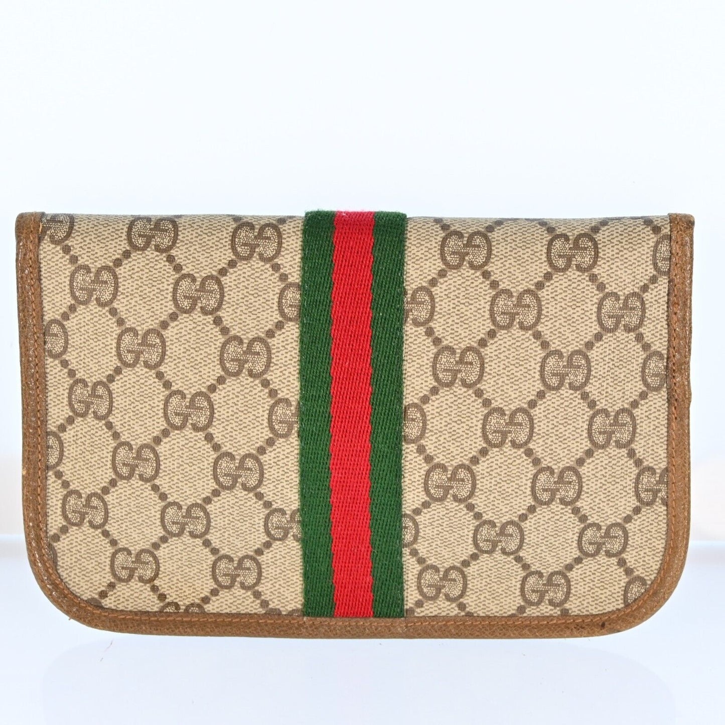 Gucci Leather Canvas Clutch