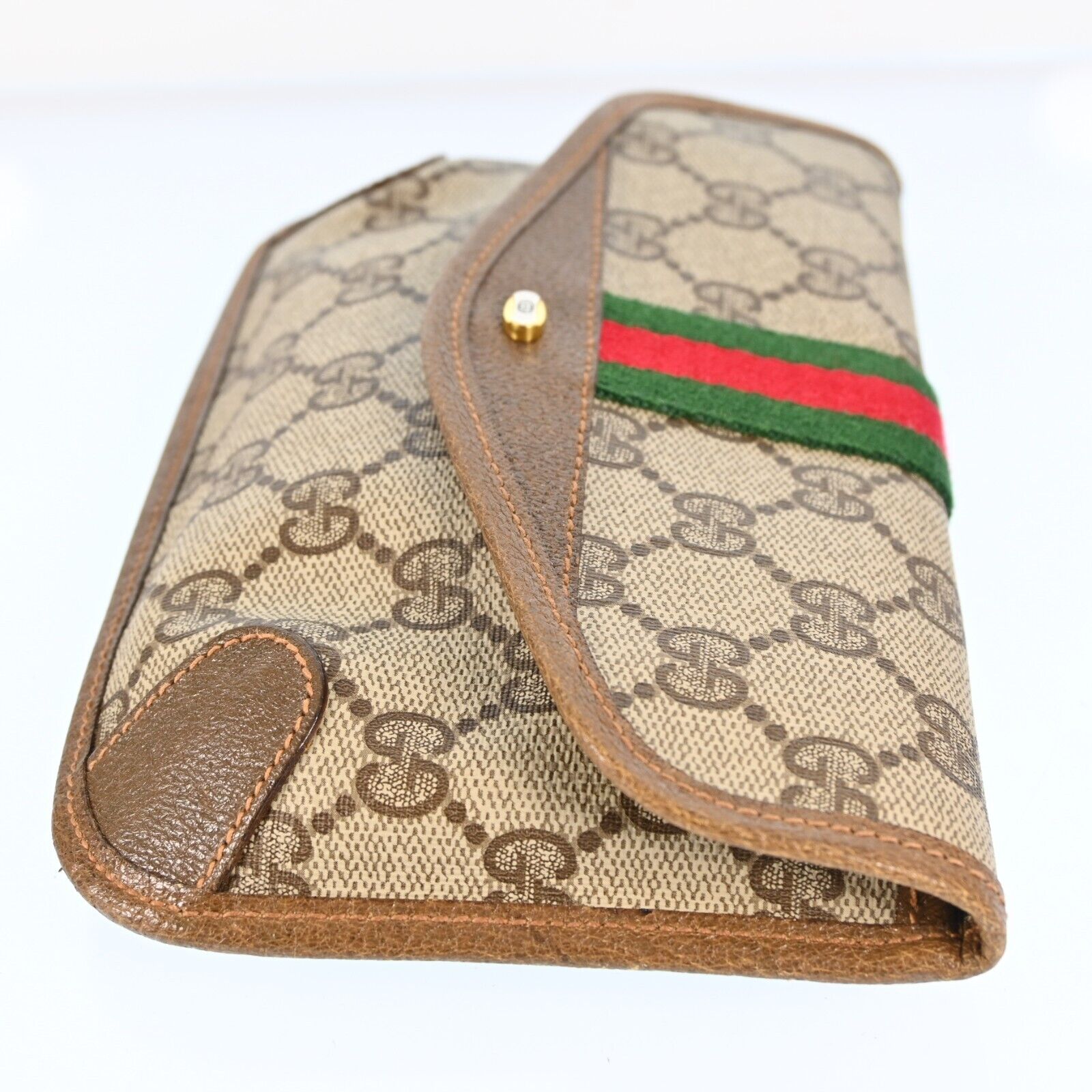 Gucci Leather Canvas Clutch