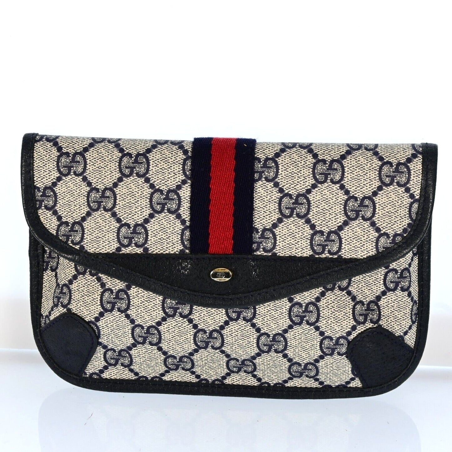 Gucci Leather Canvas Clutch