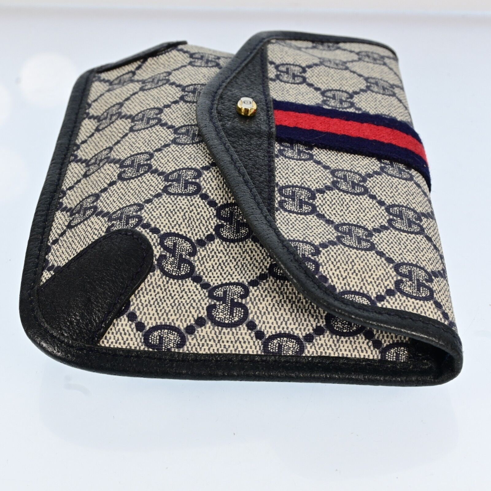 Gucci Leather Canvas Clutch