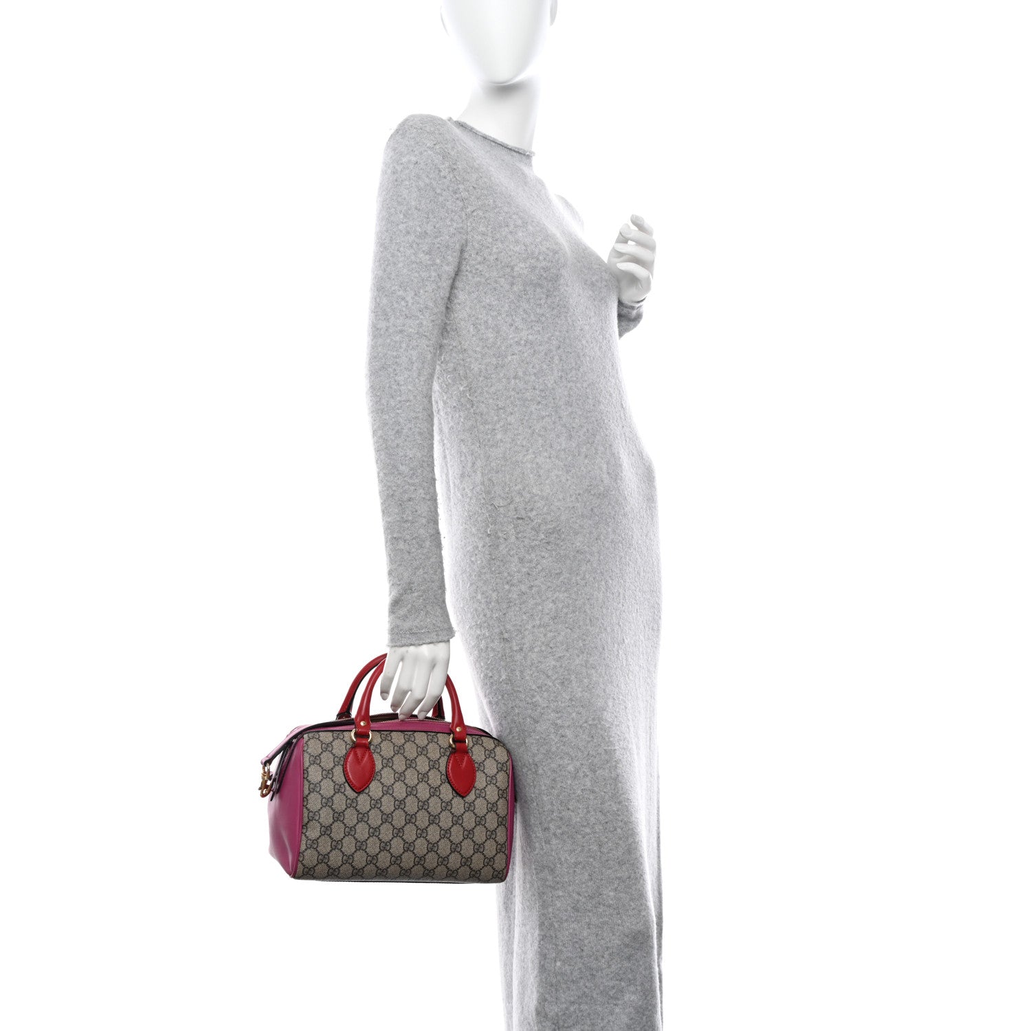 Gucci Leather Canvas Shoulder Bag