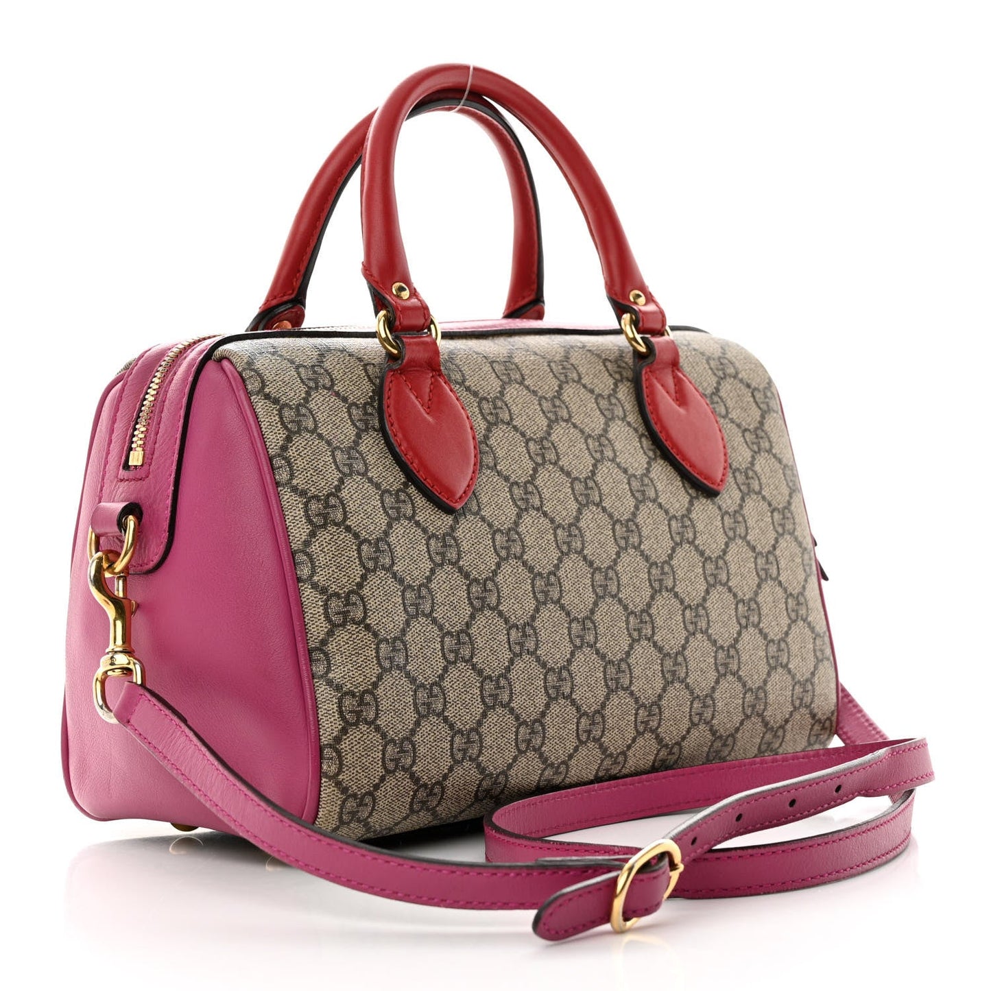 Gucci Leather Canvas Shoulder Bag