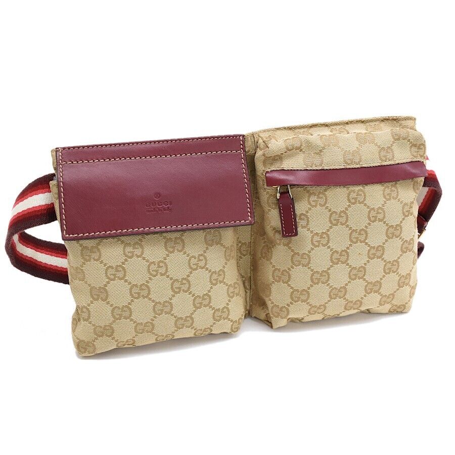 Gucci Leather Canvas Handbag