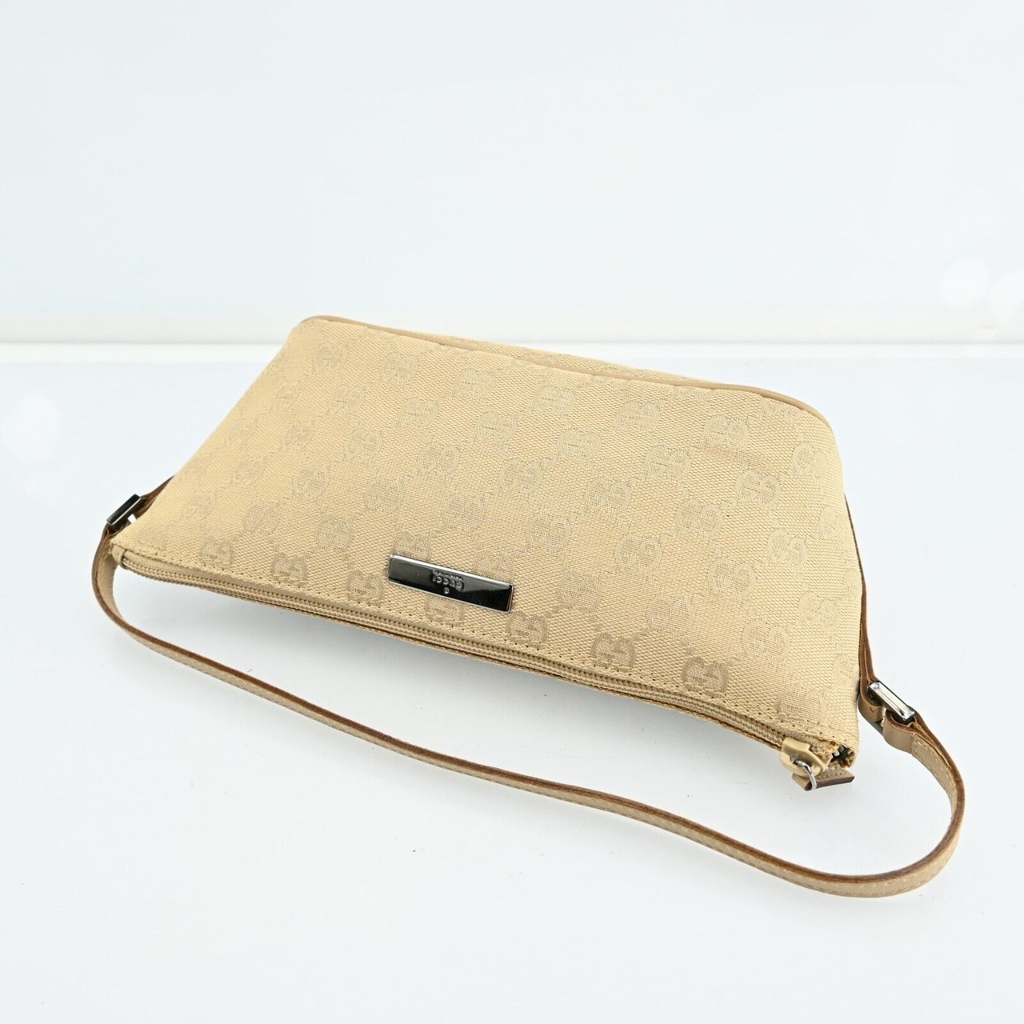 Gucci Lou Monogram Leather Canvas Clutch