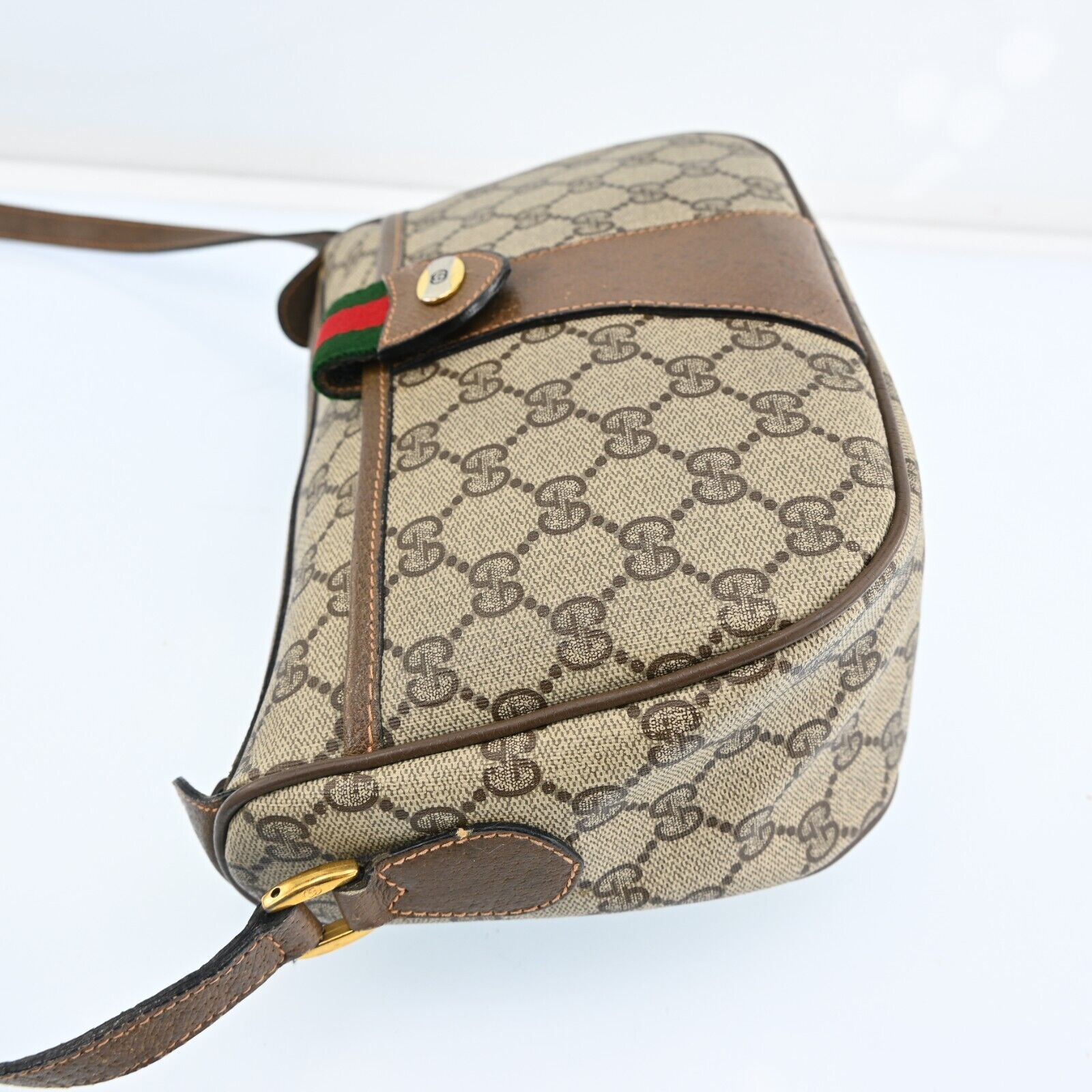 Gucci Monogram Leather Shoulder Bag