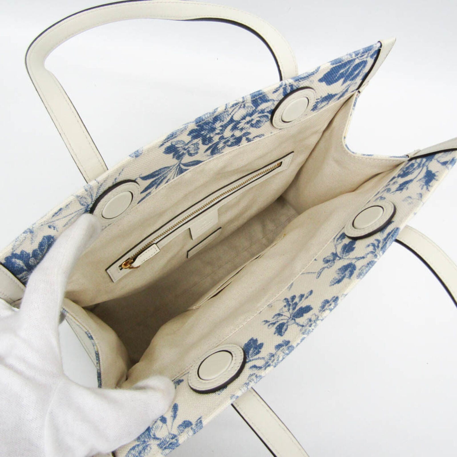 Gucci Leather Canvas Tote