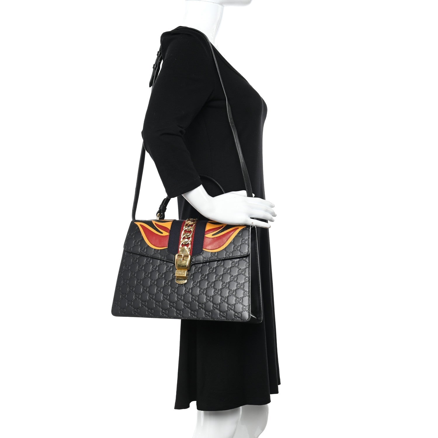 Gucci Leather Top Handle Shoulder Bag