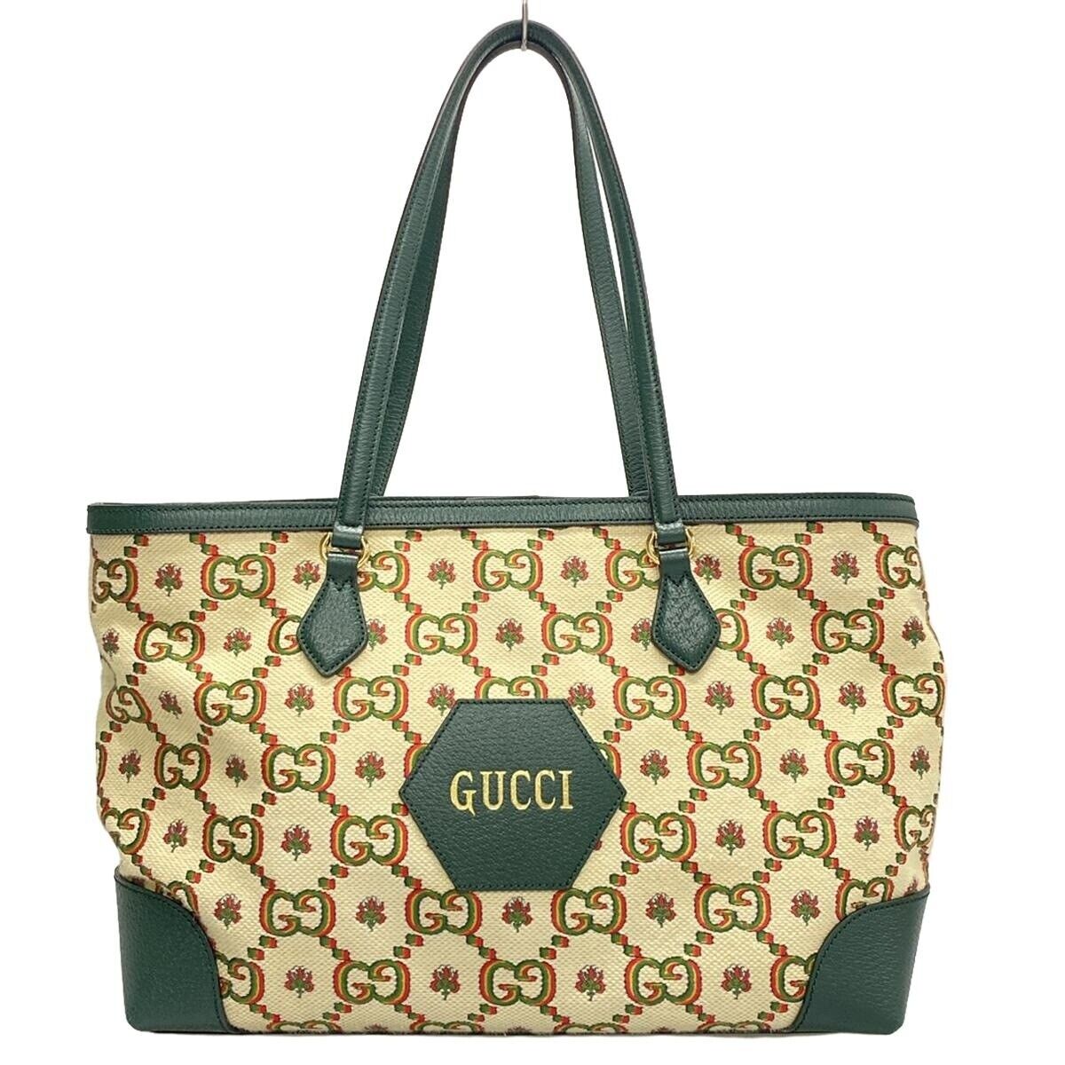 Gucci Lou Leather Canvas Tote