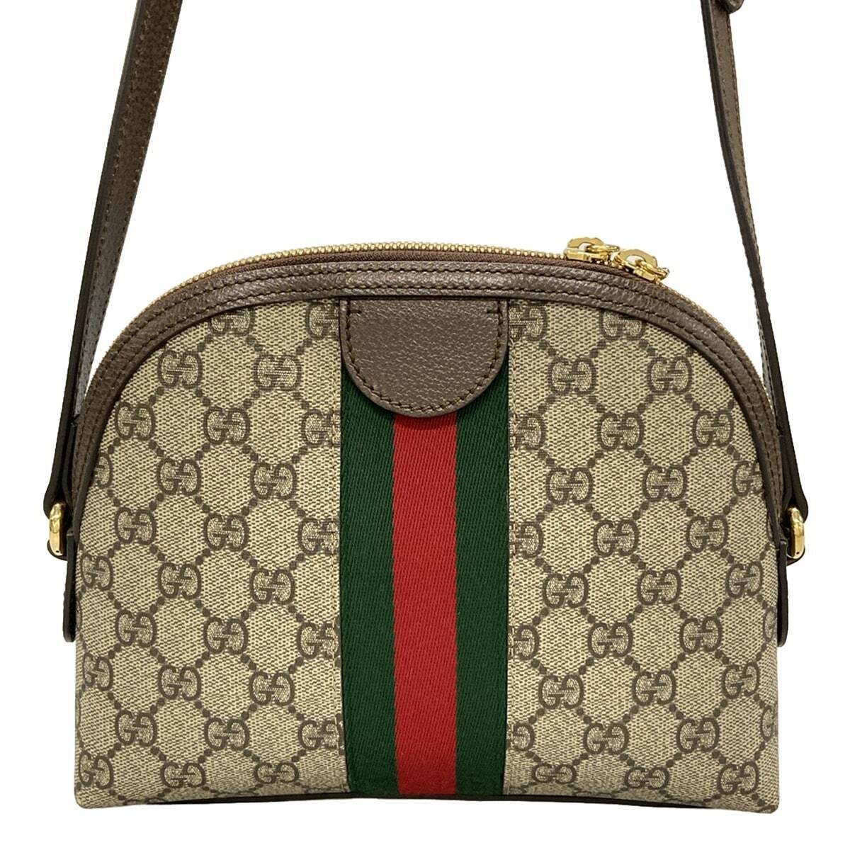 Gucci Leather Canvas Shoulder Bag