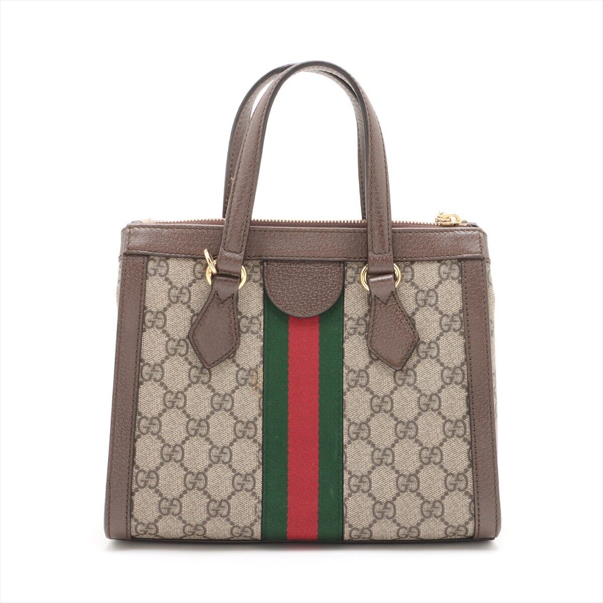 Gucci Leather Canvas Shoulder Bag