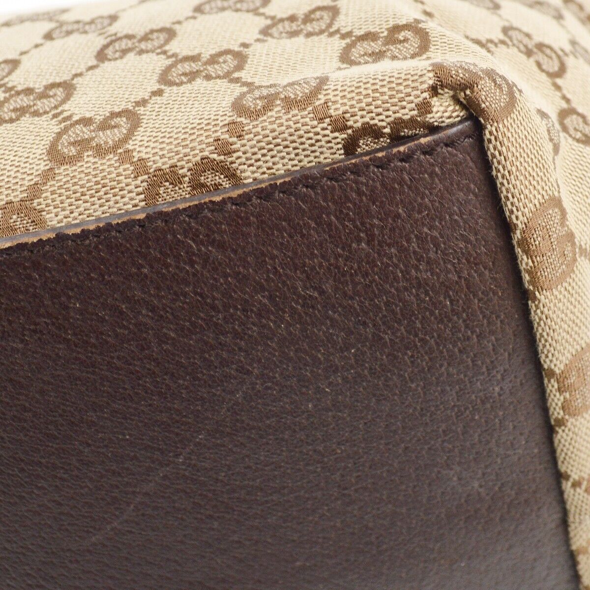 Gucci Leather Canvas Tote