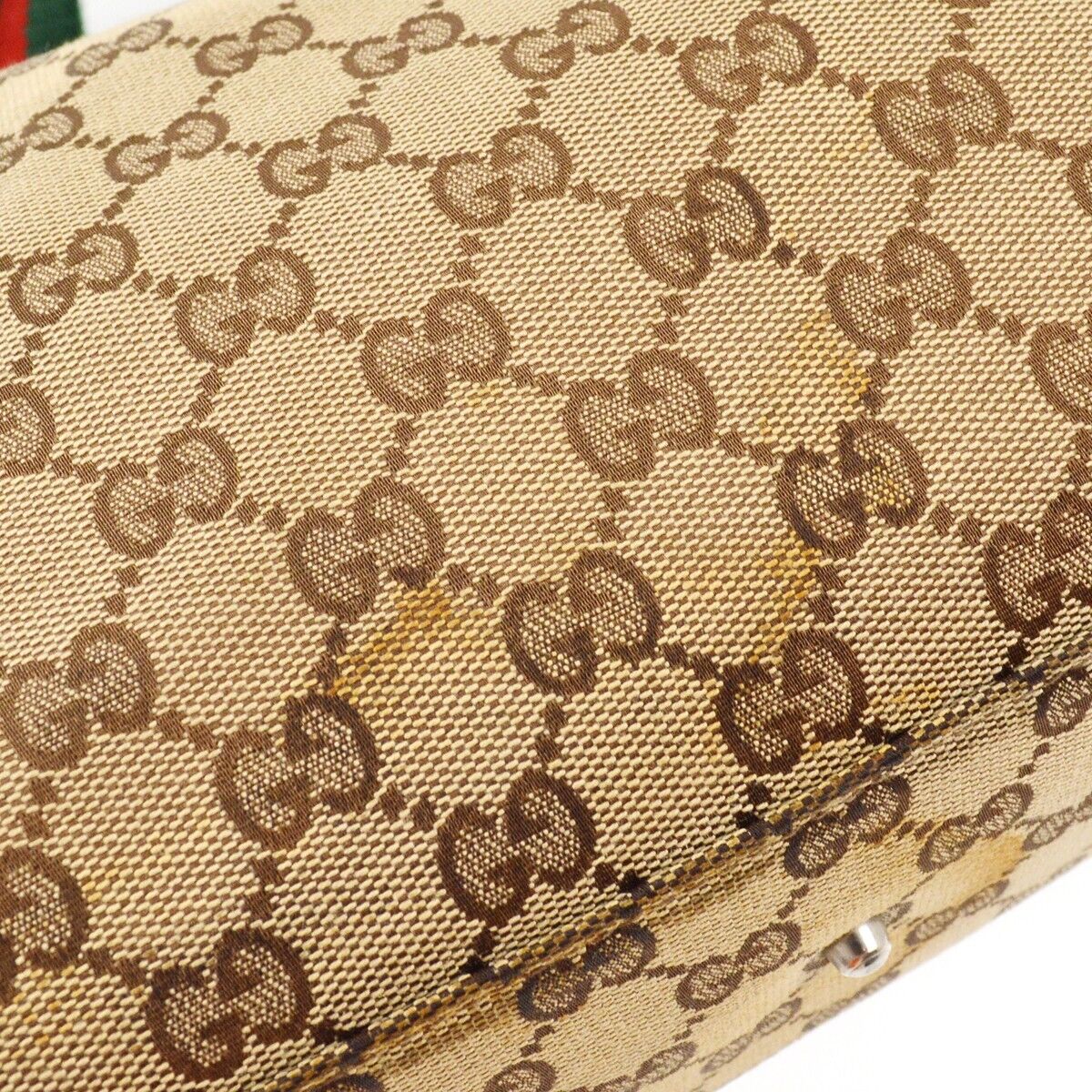 Gucci Monogram Leather Canvas Shoulder Bag