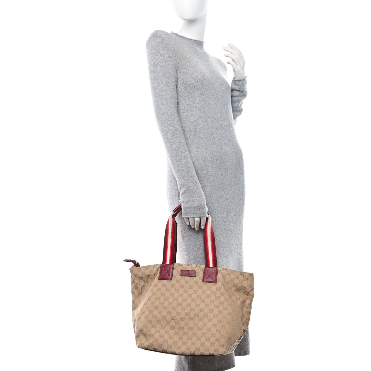 Gucci Leather Canvas Tote
