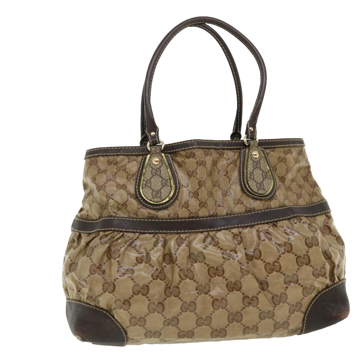 Gucci Leather Canvas Tote
