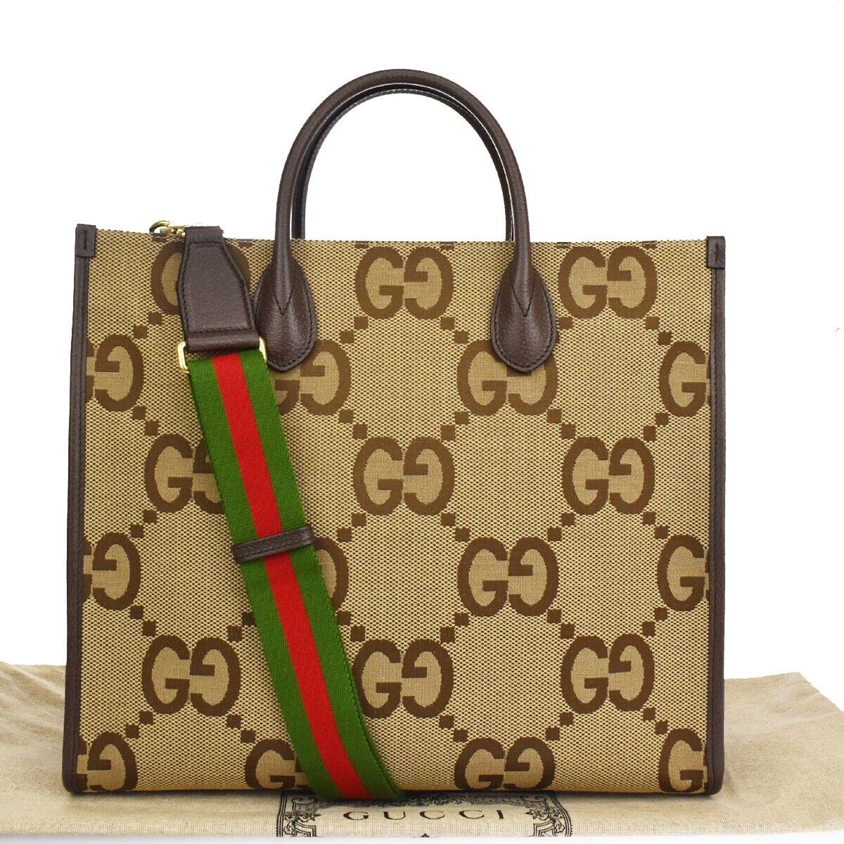 Gucci Leather Canvas Shoulder Bag