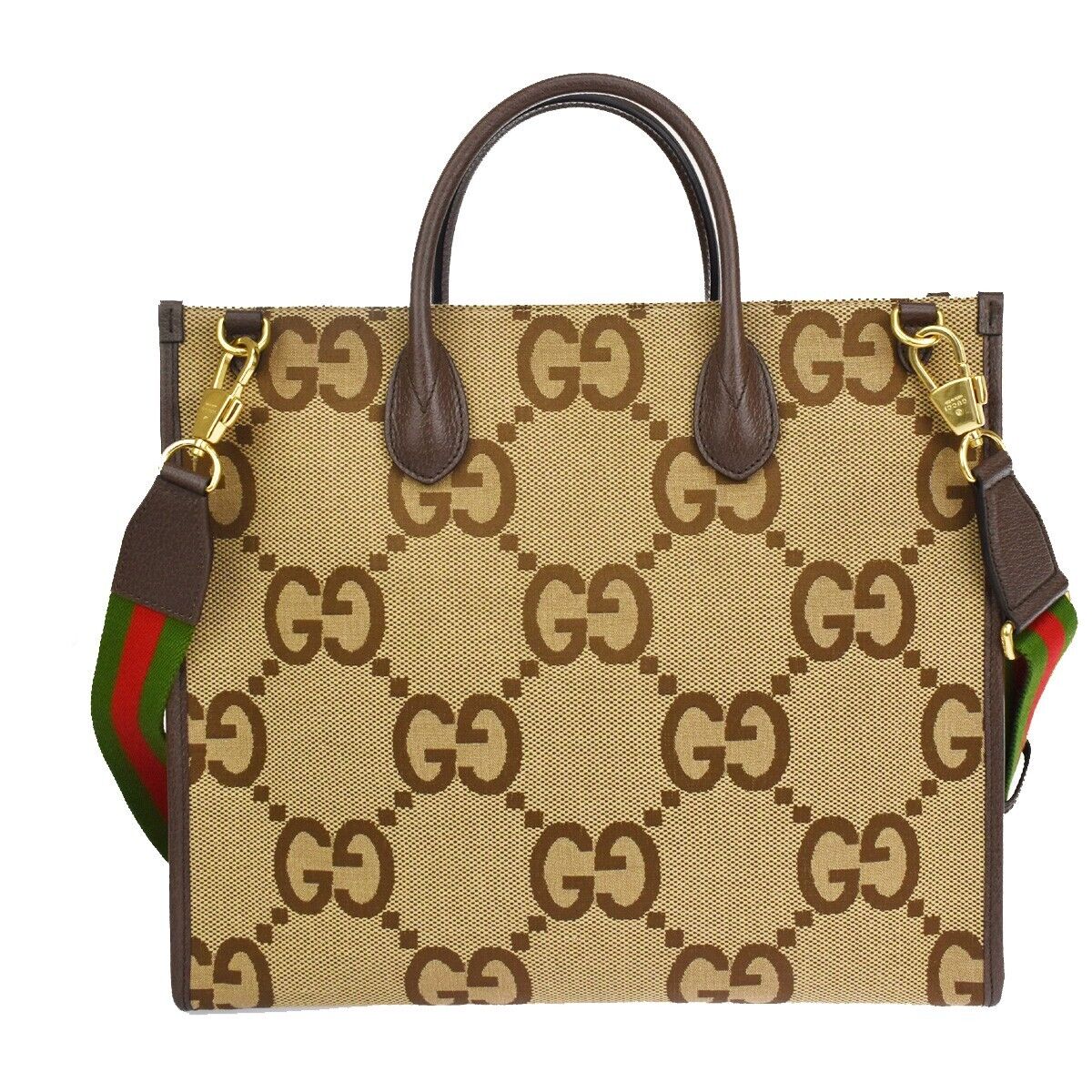 Gucci Leather Canvas Shoulder Bag