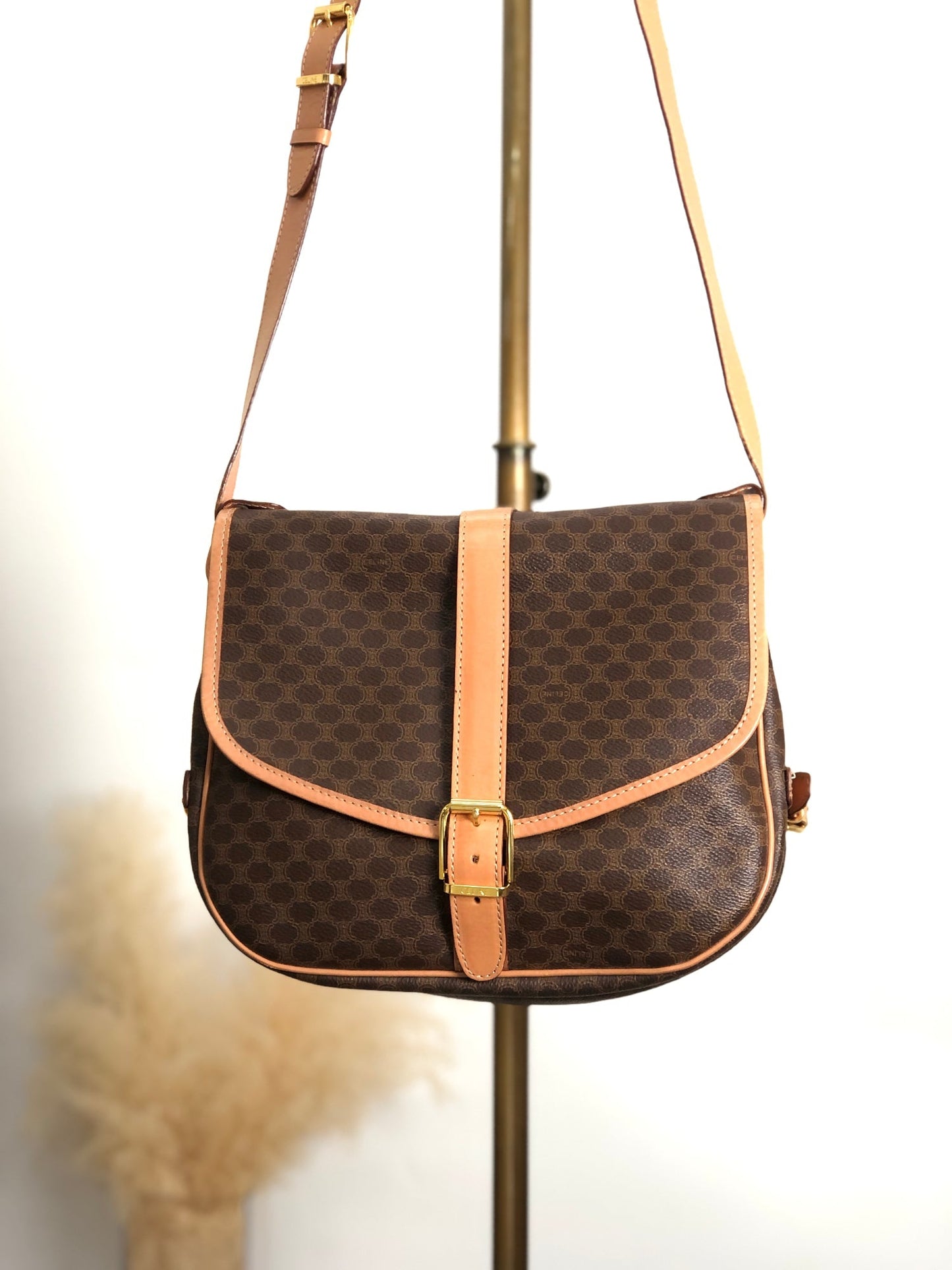 CELINE Macadam Shoulder bag Brown smihn4