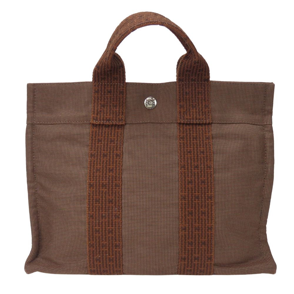 HERMES Handbag canvas Brown Her Line Tote PM unisex(Unisex)