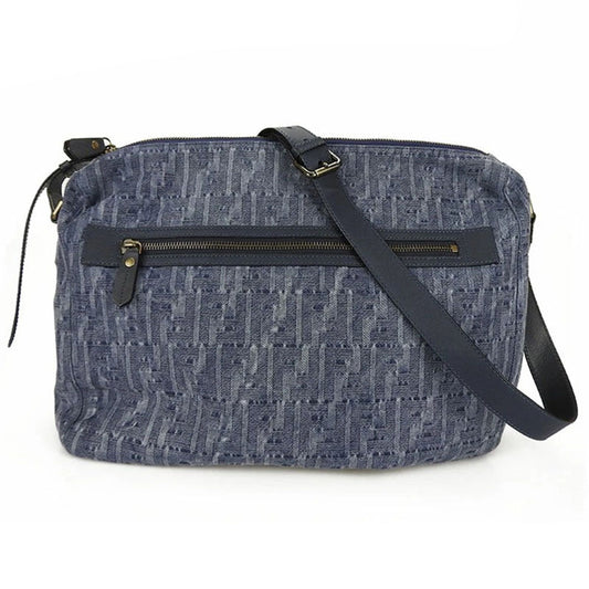 FENDI Shoulder Bag 7VA226 Denim, Leather blue Women