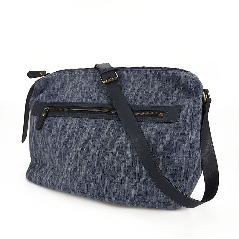 FENDI Shoulder Bag 7VA226 Denim, Leather blue Women